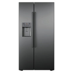 Beko ASN541S American Style Fridge Freezer, Silver